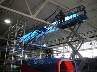 Rekonštukcia strešnej konštrukcie výrobnej haly – práce vo výškach